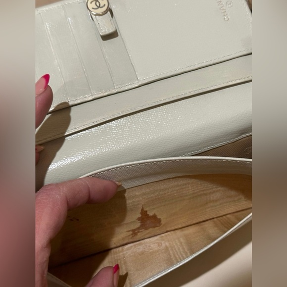 Chanel Coco Button Light Mint Green Long Wallet W/added unbranded Chain - Picture 9 of 12